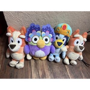 Lot Of 4 Plush Bluey And Bingo Stuffed Animals Owl Bluey And Friends Royal